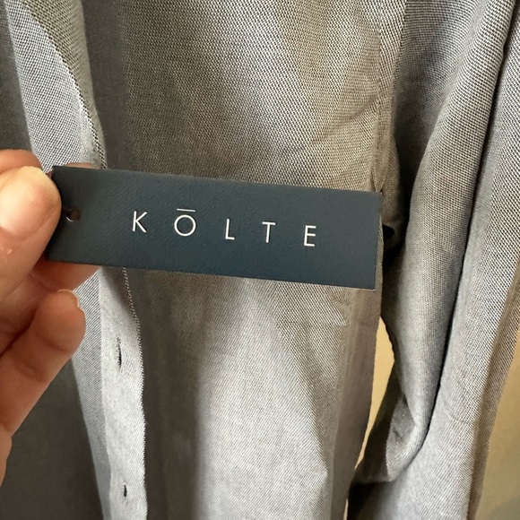 ✨Men's Kolte 100% Cotton Button Down Shirt - Size 32/33 - Denim Washed Blue✨ - Picture 8 of 9